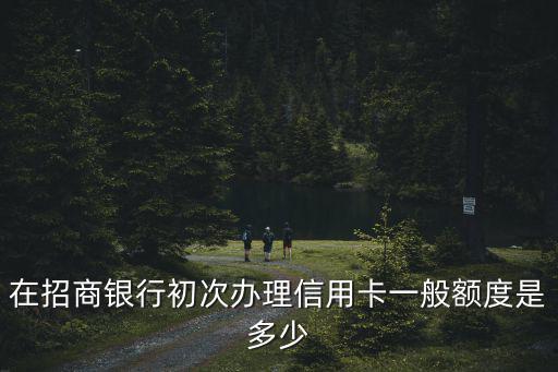在招商銀行初次辦理信用卡一般額度是多少