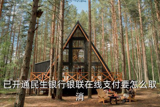 已開通民生銀行銀聯(lián)在線支付要怎么取消