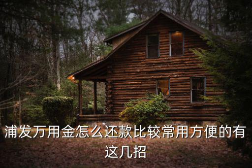浦發(fā)萬用金怎么還款比較常用方便的有這幾招