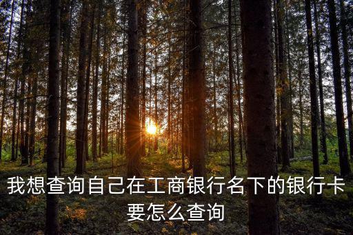 我想查詢自己在工商銀行名下的銀行卡要怎么查詢
