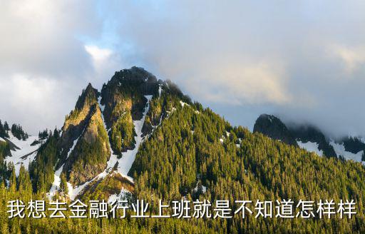 金融不知道怎么樣，我想去金融行業(yè)上班就是不知道怎樣樣