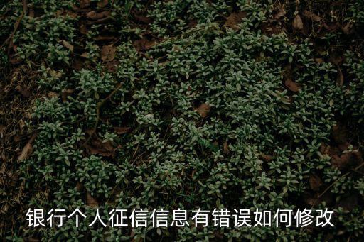 改征信資料怎么改，我的征信報告怎么樣才可以修改呢