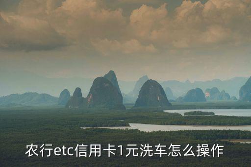農(nóng)行etc信用卡1元洗車怎么操作