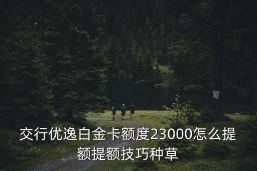 交行優(yōu)逸白金卡額度23000怎么提額提額技巧種草