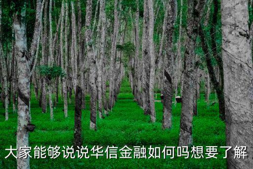 大家能夠說說華信金融如何嗎想要了解