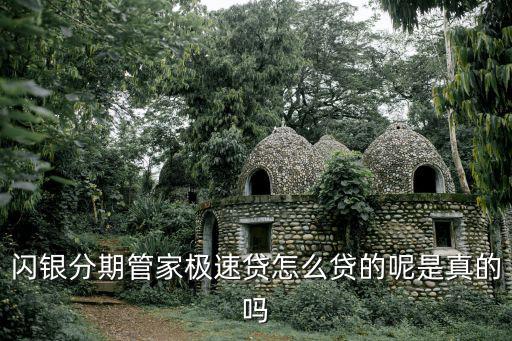 極速貸怎么下款，閃銀分期管家極速貸怎么貸的呢是真的嗎
