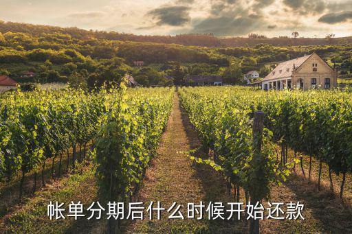 帳單分期后什么時(shí)候開始還款