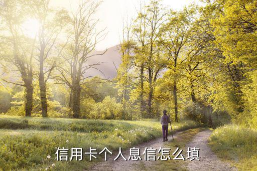 信用卡個(gè)人息信怎么填