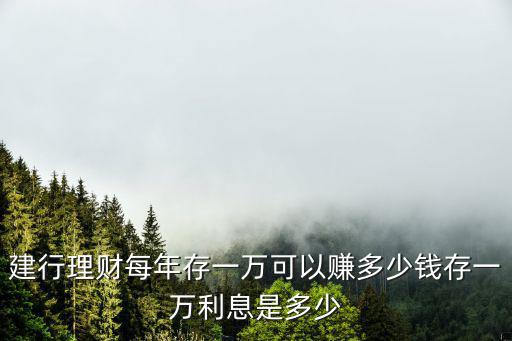 建行理財(cái)每年存一萬(wàn)可以賺多少錢存一萬(wàn)利息是多少