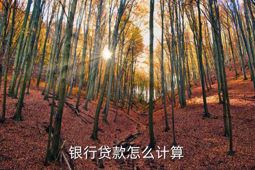 銀行貸款怎么計(jì)算