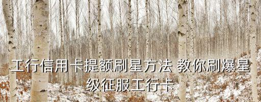 中國工商銀行怎么刷星，工商銀行刷星如何操作