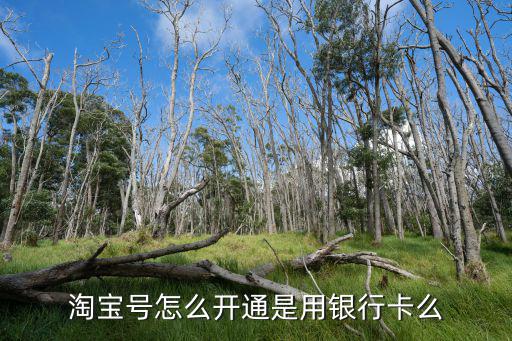 淘寶號怎么開通是用銀行卡么