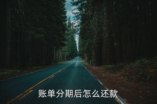 賬單分期后怎么還款