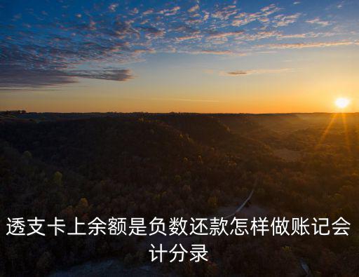透支卡上余額是負(fù)數(shù)還款怎樣做賬記會(huì)計(jì)分錄