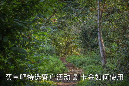 買單吧特選客戶活動(dòng) 刷卡金如何使用