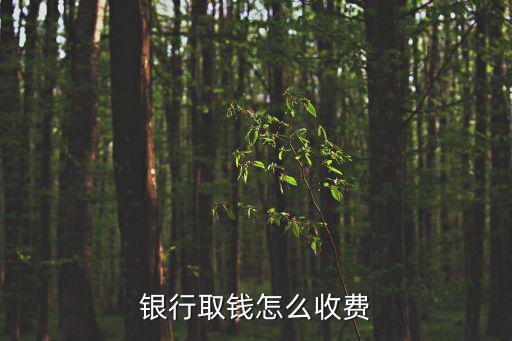 銀行取錢怎么收費