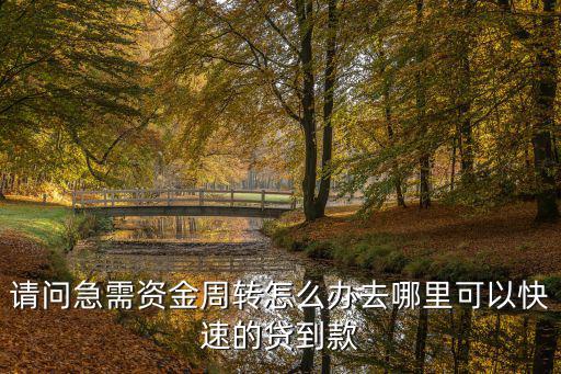 怎么解決短期資金需求，你好最近需要短期周轉資金有沒有什么辦法