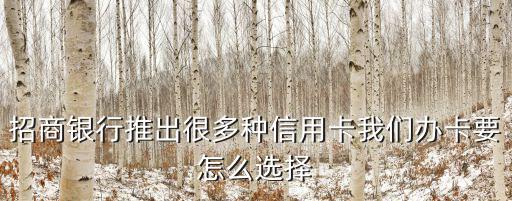 招商首張銀行卡怎么選，招商銀行哪種卡好申請
