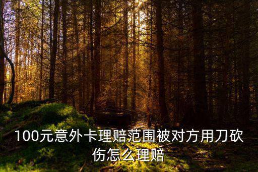 100元意外卡理賠范圍被對方用刀砍傷怎么理賠