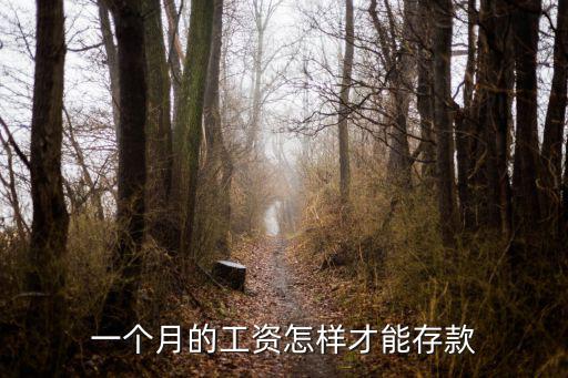 一個(gè)月的工資怎樣才能存款