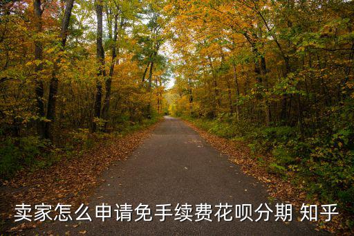 賣(mài)家怎么申請(qǐng)免手續(xù)費(fèi)花唄分期 知乎
