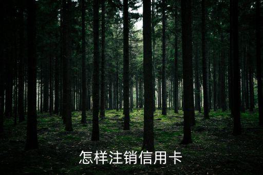 信用卡注銷怎么注銷嗎，怎樣注銷信用卡