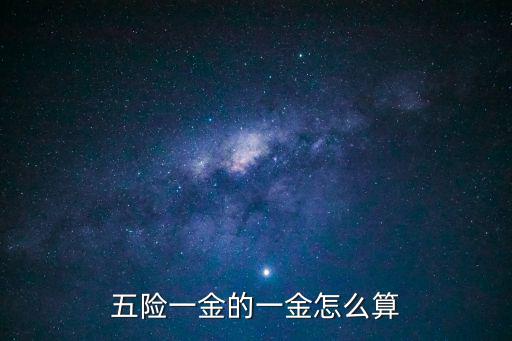 五險(xiǎn)一金的一金怎么算