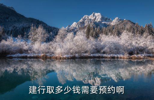 建行取20萬怎么預(yù)約，建行取多少錢需要預(yù)約啊