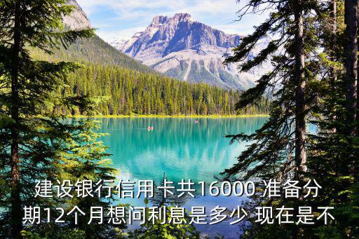 建設(shè)銀行信用卡共16000 準(zhǔn)備分期12個月想問利息是多少 現(xiàn)在是不