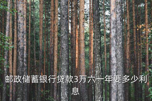 郵政貸款3萬怎么貸款利率，中國郵政銀行貸款3萬一年還本息多少