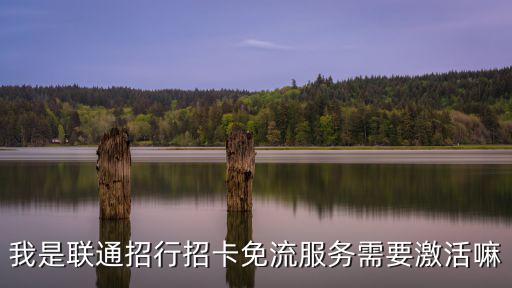 我是聯(lián)通招行招卡免流服務需要激活嘛