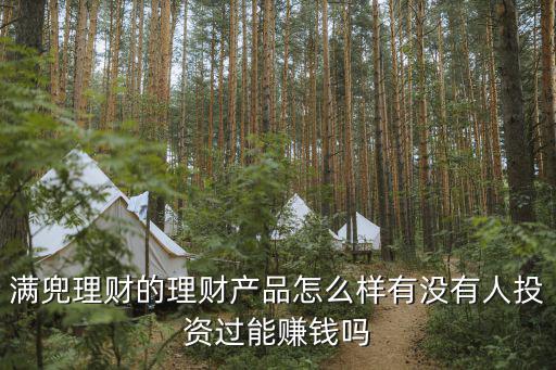 滿兜理財(cái)?shù)睦碡?cái)產(chǎn)品怎么樣有沒有人投資過能賺錢嗎
