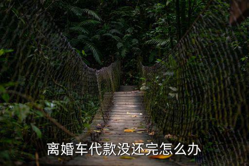離婚車代款沒還完怎么辦