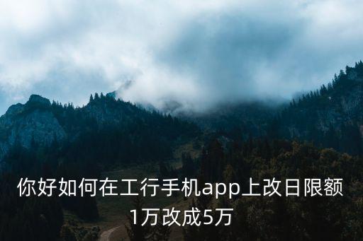工行怎么調(diào)整每日限額，工商銀行每天交易額怎么設(shè)定