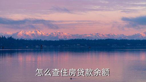 怎么查住房貸款余額