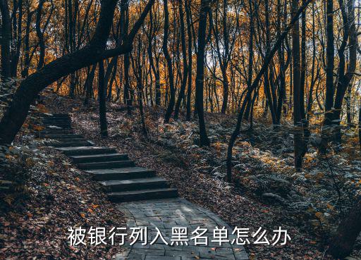 被銀行列入黑名單怎么辦