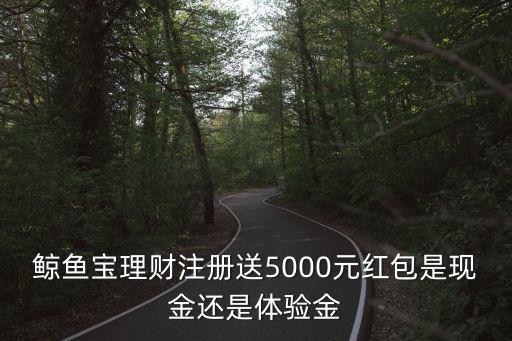 鯨魚寶理財(cái)注冊送5000元紅包是現(xiàn)金還是體驗(yàn)金