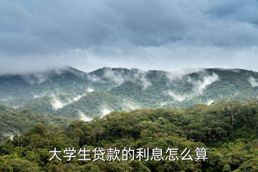 大學(xué)生貸款的利息怎么算