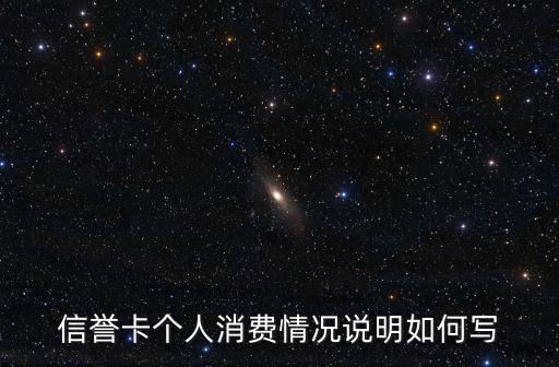 信譽(yù)卡個(gè)人消費(fèi)情況說(shuō)明如何寫(xiě)