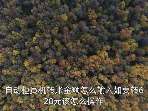 自動柜員機轉(zhuǎn)賬金額怎么輸入如要轉(zhuǎn)628元該怎么操作