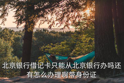 北京銀行借記卡只能從北京銀行辦嗎還有怎么辦理啊帶身份證