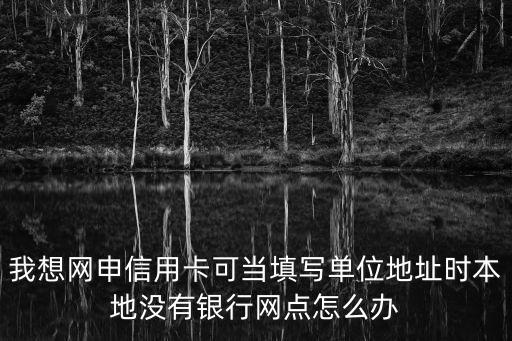 沒有銀行網(wǎng)點怎么辦，信用卡以卡辦卡本城市沒有銀行網(wǎng)點怎么辦呢