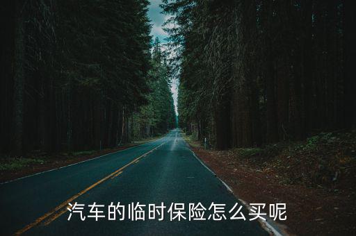 小汽車臨時保險怎么買，怎么買汽車保險