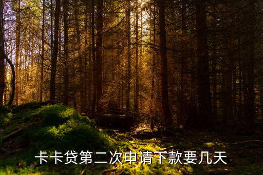 卡卡貸第二次申請下款要幾天