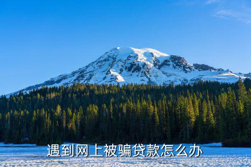 遇到網(wǎng)上被騙貸款怎么辦