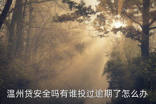 溫州貸安全嗎有誰投過逾期了怎么辦
