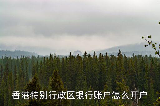 香港特別行政區(qū)銀行賬戶怎么開戶