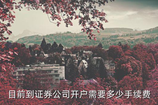 目前到證券公司開戶需要多少手續(xù)費(fèi)