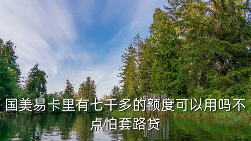 怎么用易卡，國(guó)美易卡里有七千多的額度可以用嗎不點(diǎn)怕套路貸
