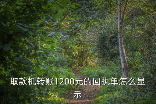 取款機(jī)轉(zhuǎn)賬1200元的回執(zhí)單怎么顯示